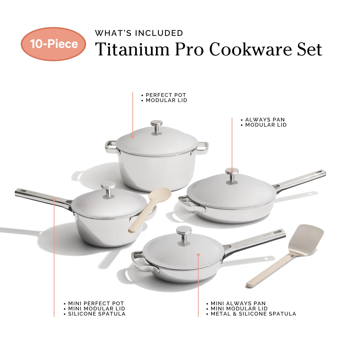 Our Place Titanium Pro dishwasher-safe and metal-utensil-safe for everyday durability.