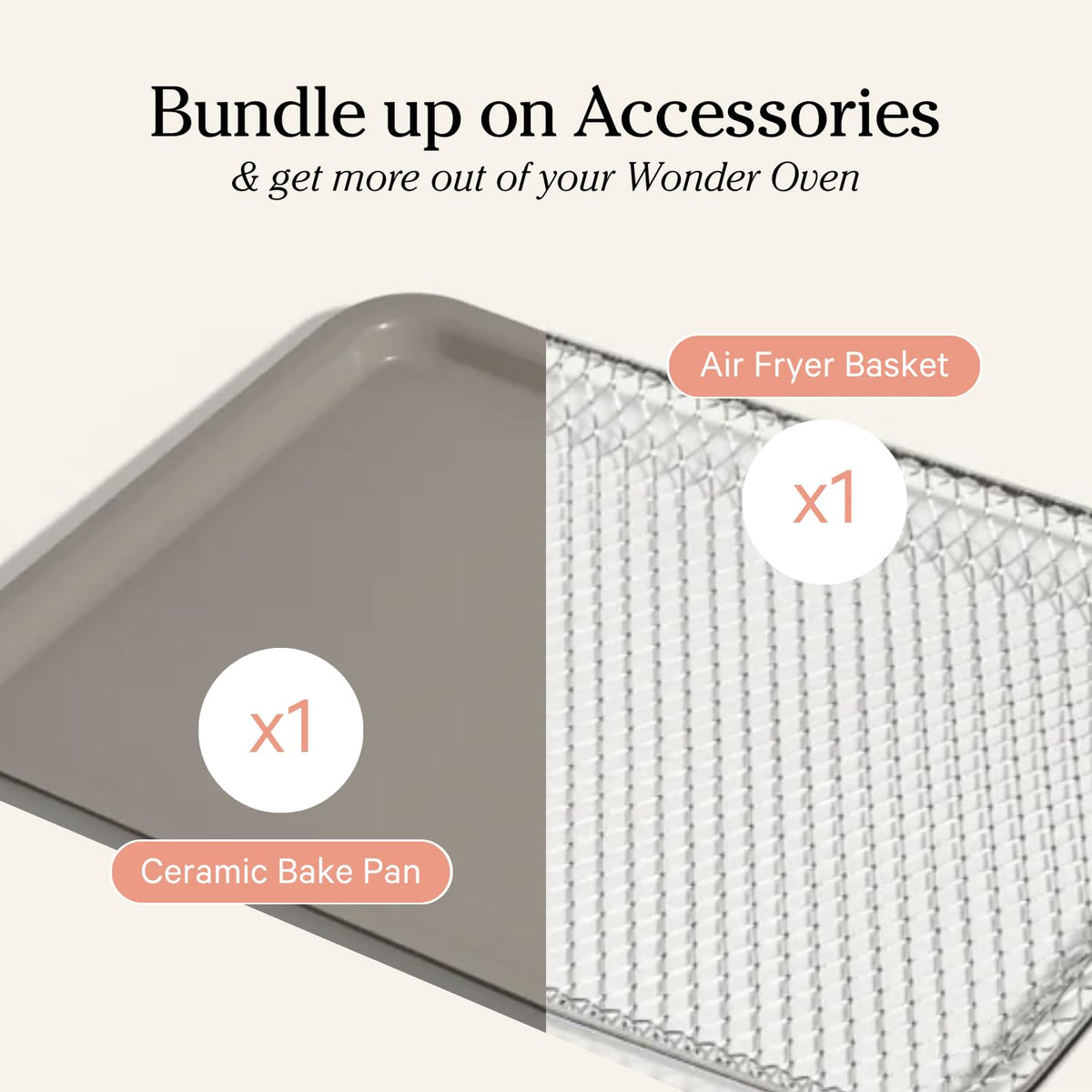 Our Place Wonder Oven Air Fryer Basket featuring open-meshed design for crispy results.