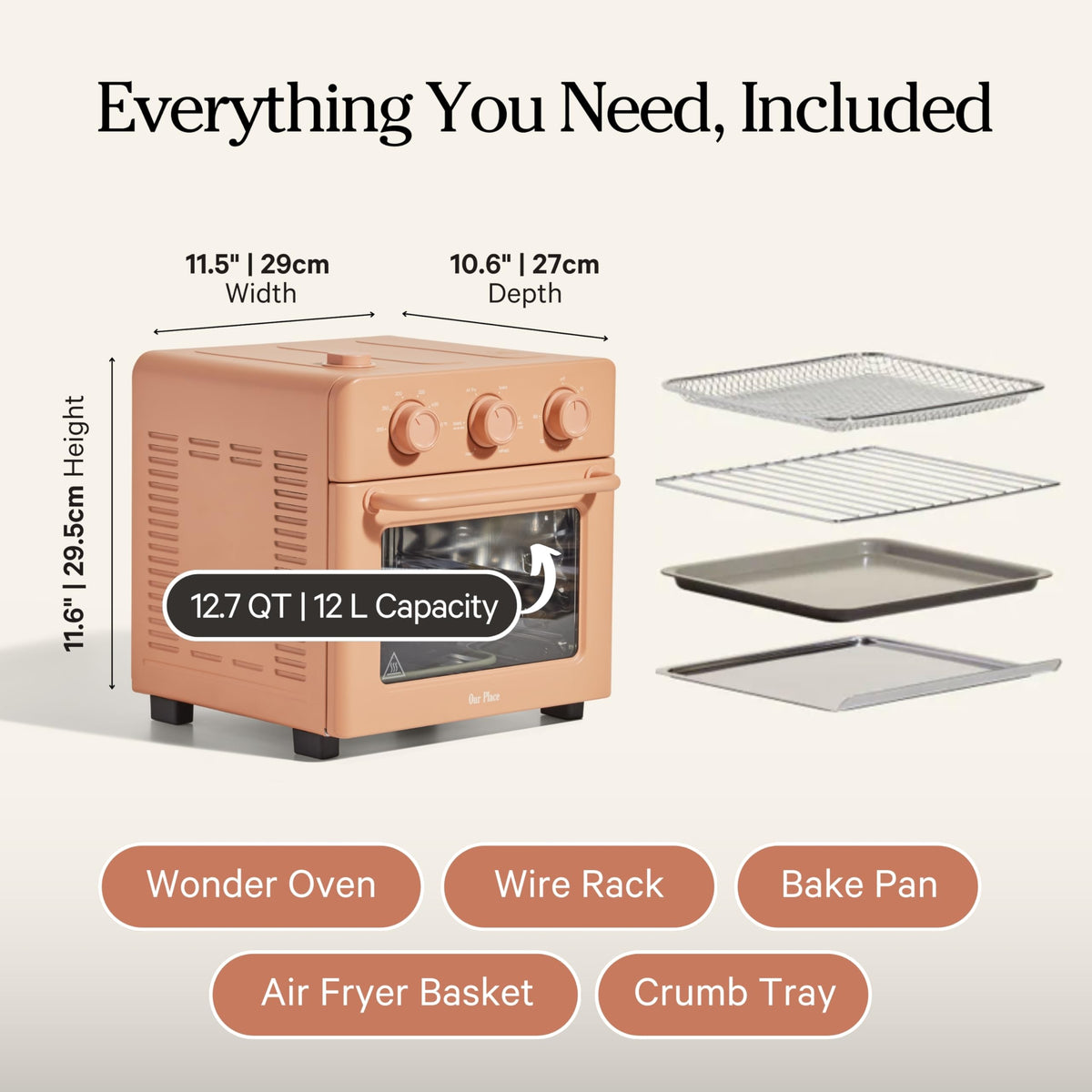 Our Place Wonder Oven convection system delivers even browning across racks.