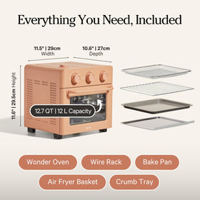 Our Place Wonder Oven convection system delivers even browning across racks.