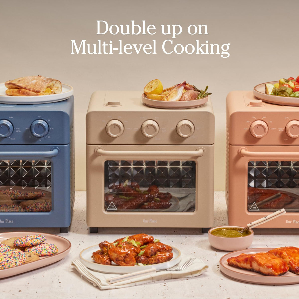Our Place Wonder Oven accessories designed for hand washing and gentle care.