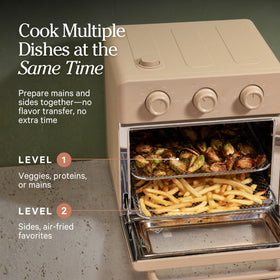 Our Place Wonder Oven includes rack, basket, pan, and crumb tray.
