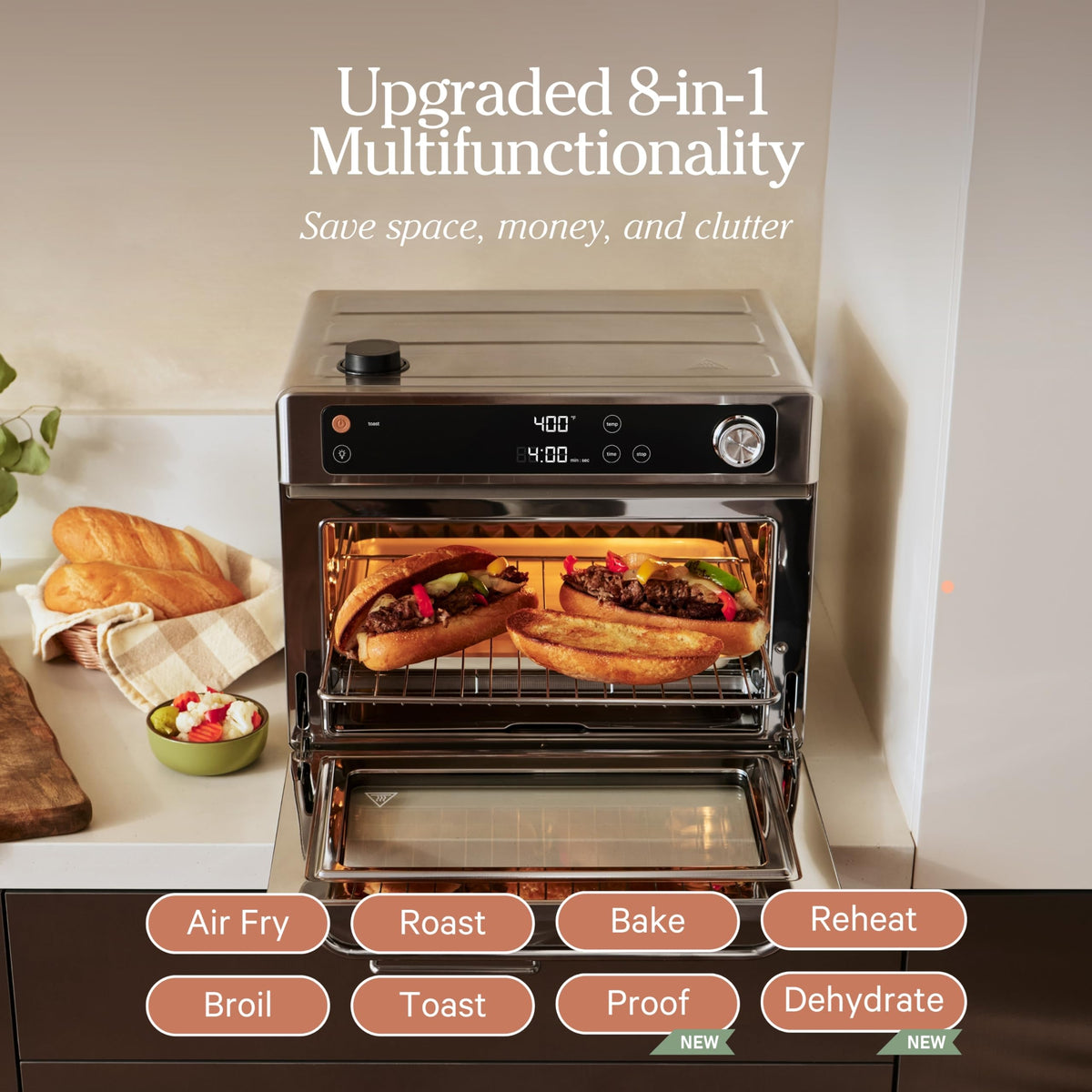Our Place Wonder Oven Pro 360° convection ensures even browning and crisp textures