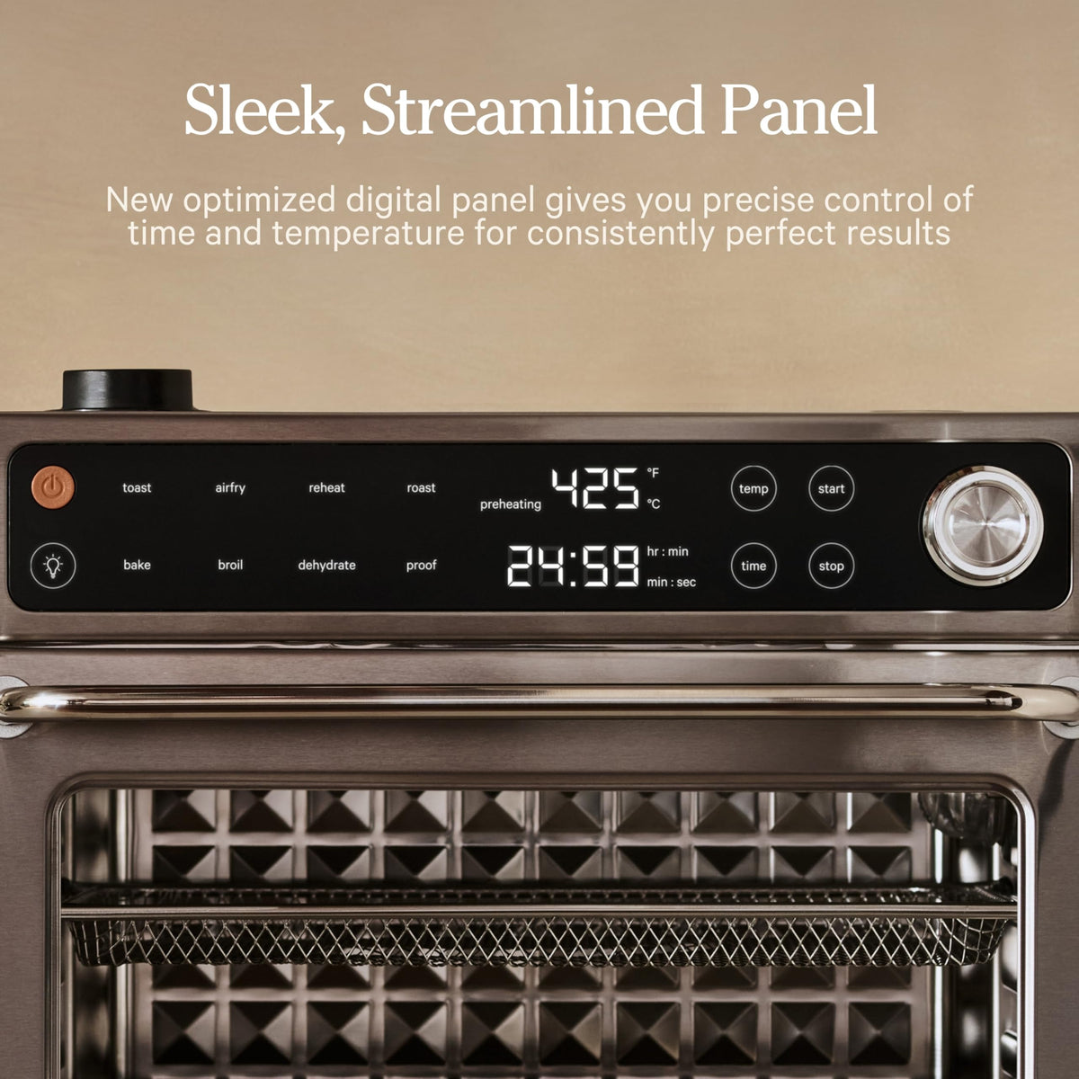 Our Place Wonder Oven Pro preheats quickly with premium heating elements for faster meals