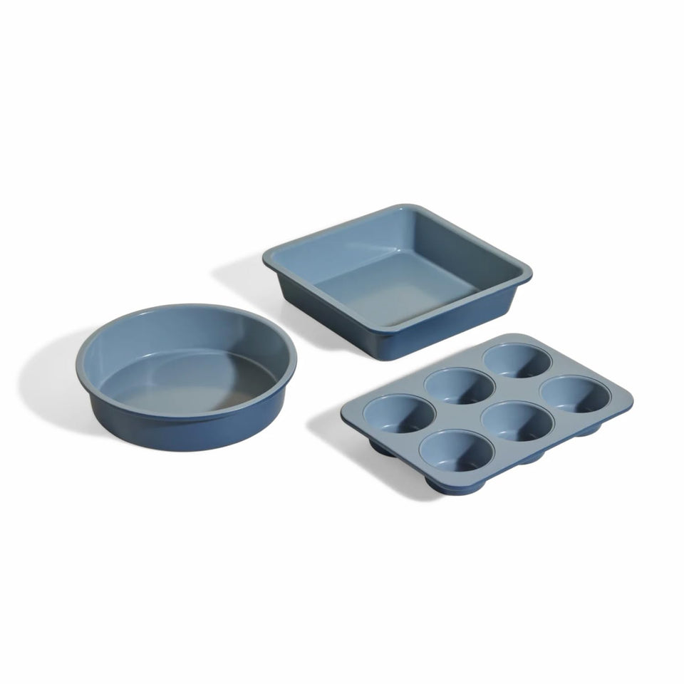 Our Place Wonder Oven round pan releases evenly baked cakes with minimal sticking
