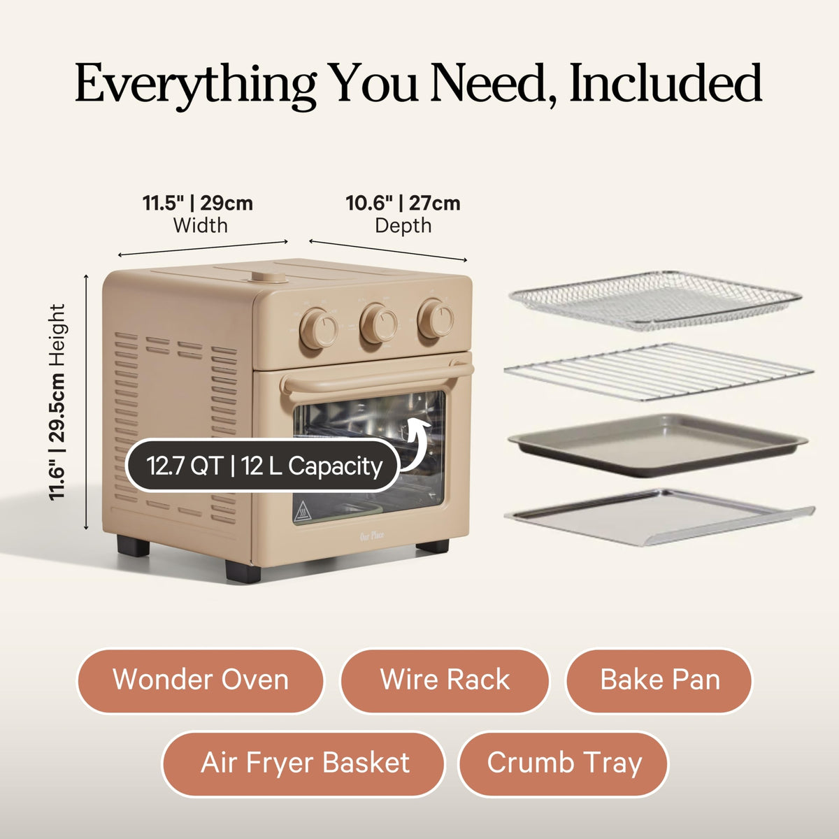 Our Place Wonder Oven emphasizes space-saving countertop design for kitchens.