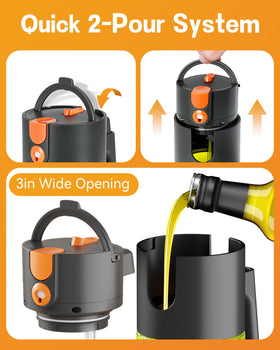 OURCABECUE Upgrade 2-in-1 oil sprayer refill opening easy-fill.