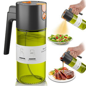 OURCABECUE Upgrade 2-in-1 oil sprayer front view for precise spray and pour.