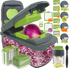 Ourokhome 12in-1 veggie chopper with blades for fast prep.