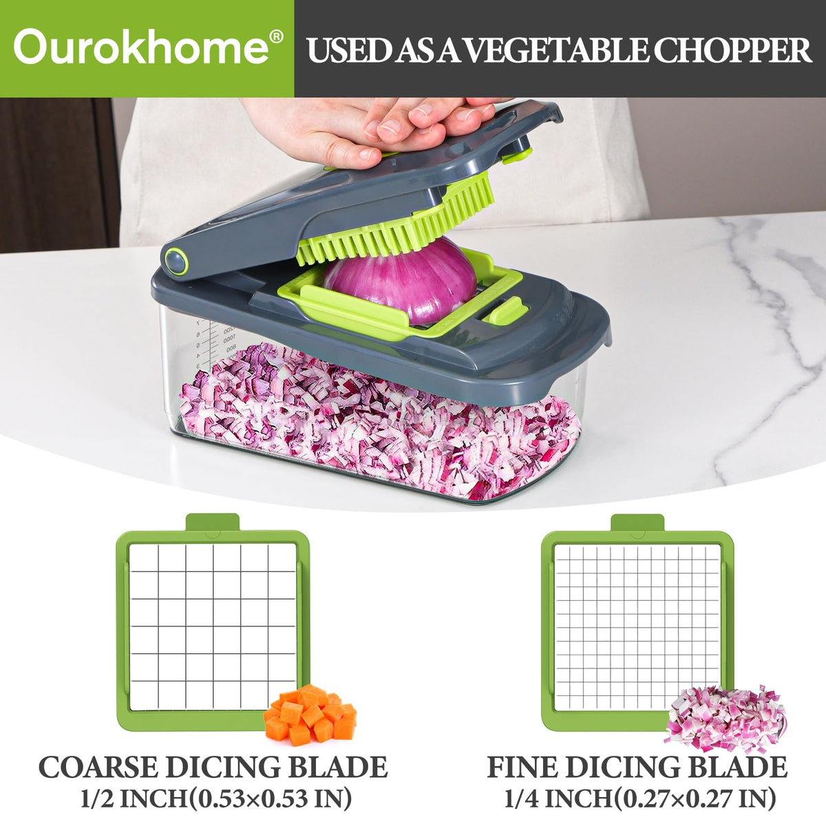 Ourokhome 8-blade set offers versatile slicing and dicing.