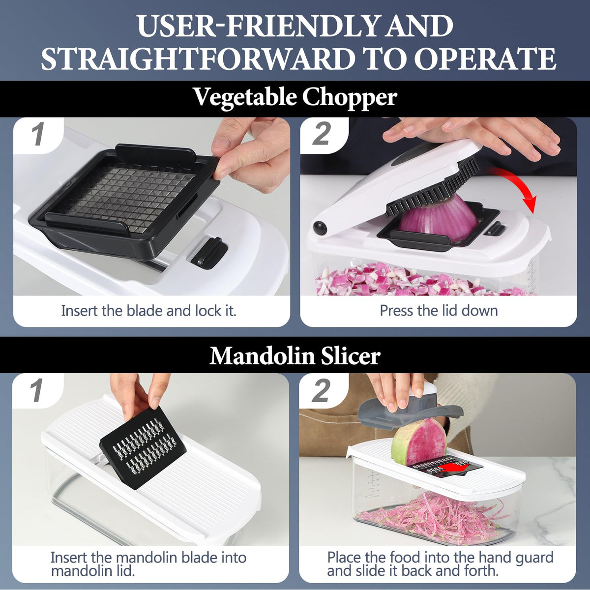 Ourokhome cleaning brush and fork simplify blade cleanup.