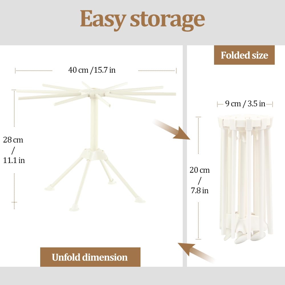 Ourokhome collapsible rack folds flat for compact kitchen storage.