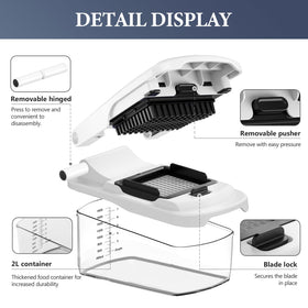 Ourokhome 2 L collection tray keeps chopped ingredients organized.