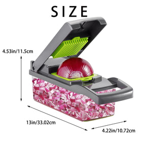 Ourokhome collection tray catches chopped vegetables neatly for easy countertop tidiness.