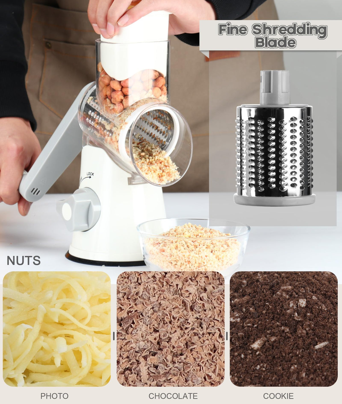 Ourokhome potato and carrot shredding for hash browns and toppings
