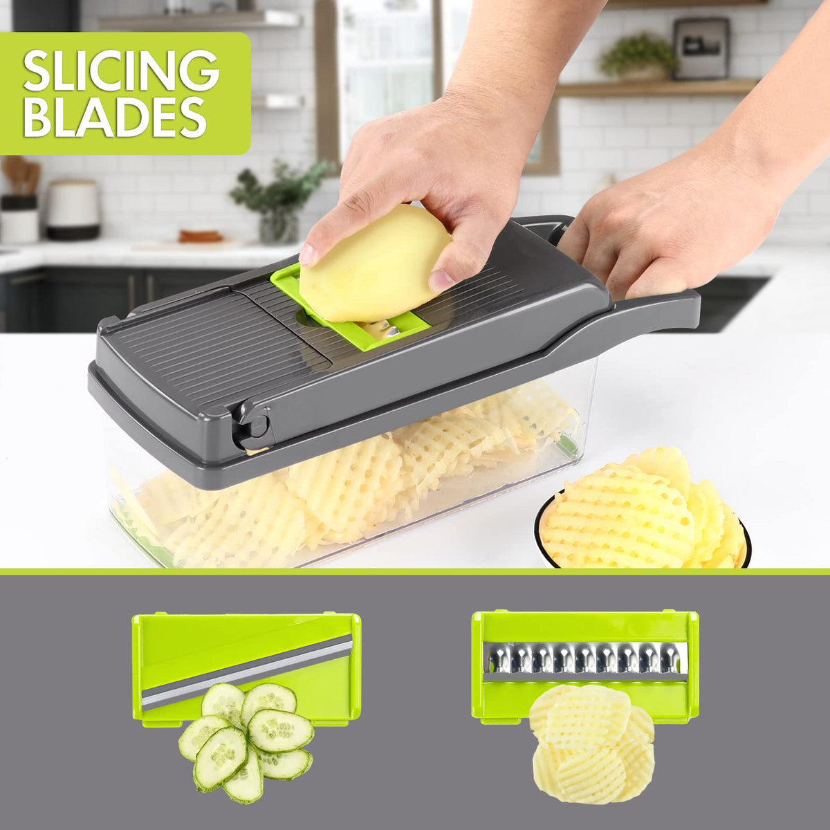 Ourokhome small dicing blades deliver evenly diced ingredients.