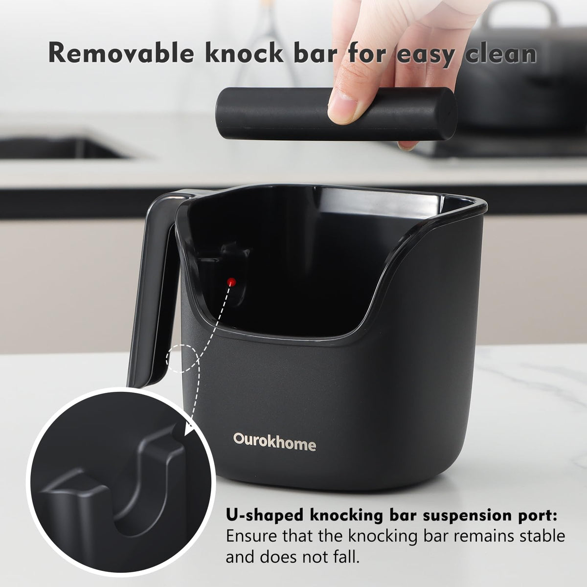 Non-slip base and handle on Ourokhome Box minimize movement during use.
