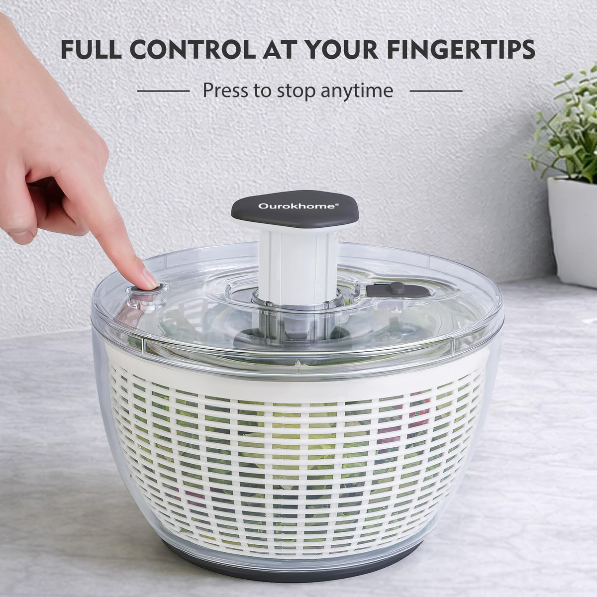 Ourokhome large-capacity greens spinner ideal for meal prep