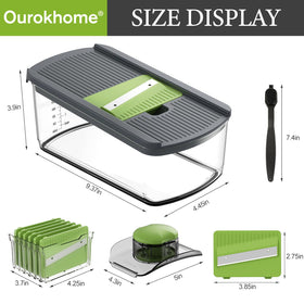 Ourokhome mandolin slicer storage box keeps blades organized.