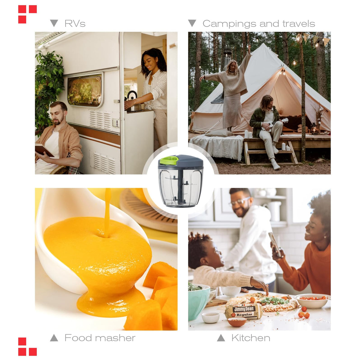 Ourokhome base and housing provide stable operation on countertops.