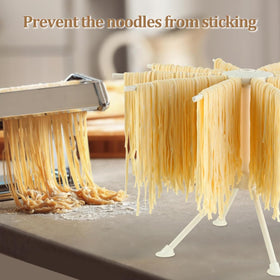 Ourokhome pasta drying rack helps air-dry fresh noodles efficiently.