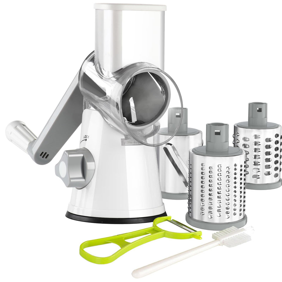 Ourokhome rotary cheese grater hand crank for quick fresh shredding