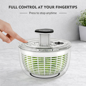 Fully transparent Ourokhome spinner lets you monitor drainage at a glance.