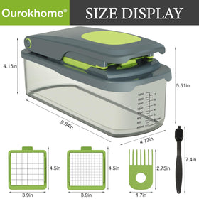 Ourokhome container tray 2L catches chopped ingredients neatly.