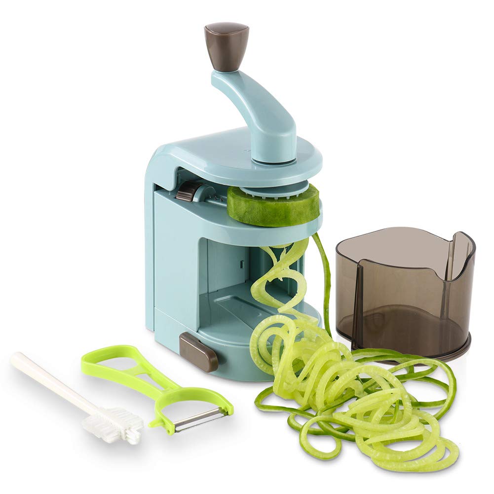 Ourokhome spiralizer demonstrates vertical structure for effortless veggie noodles.