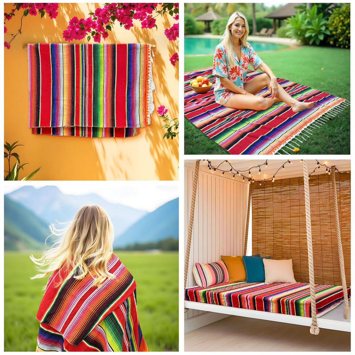 OurWarm tablecloth styled for a festive Fiesta table setting.