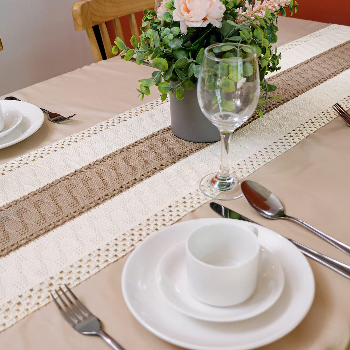 OurWarm macrame table runner care guide helps long-lasting use.