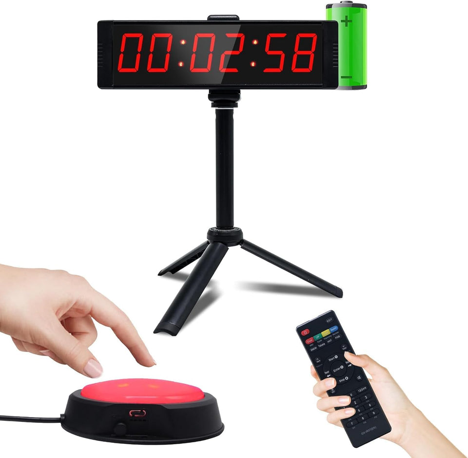Ousmile large stopwatch front view with clear display for easy workout timing.