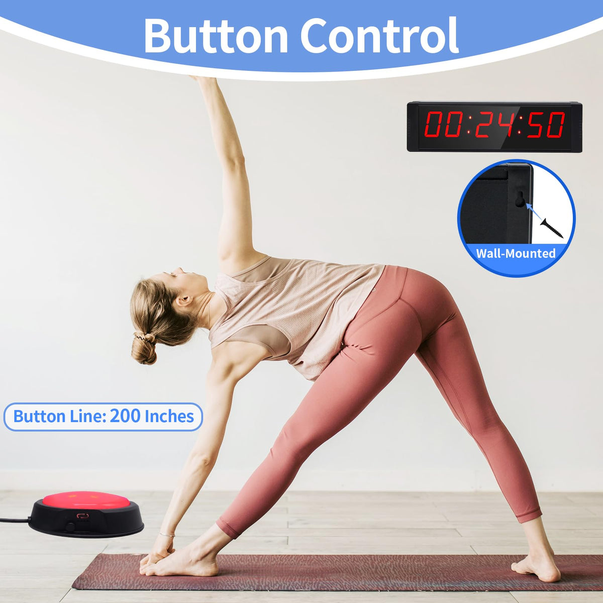 Ousmile large stopwatch portable compact size fits gym bag for timing anywhere.