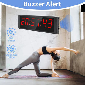 Ousmile large stopwatch wall mount digital clock doubles as a versatile timer.