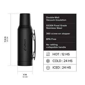 Outdoors Professional leak-proof screw cap ensures secure transport in bags.