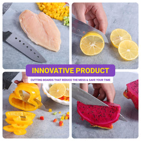OutFormal flexible material adapts to bowls and pans for efficient cooking.