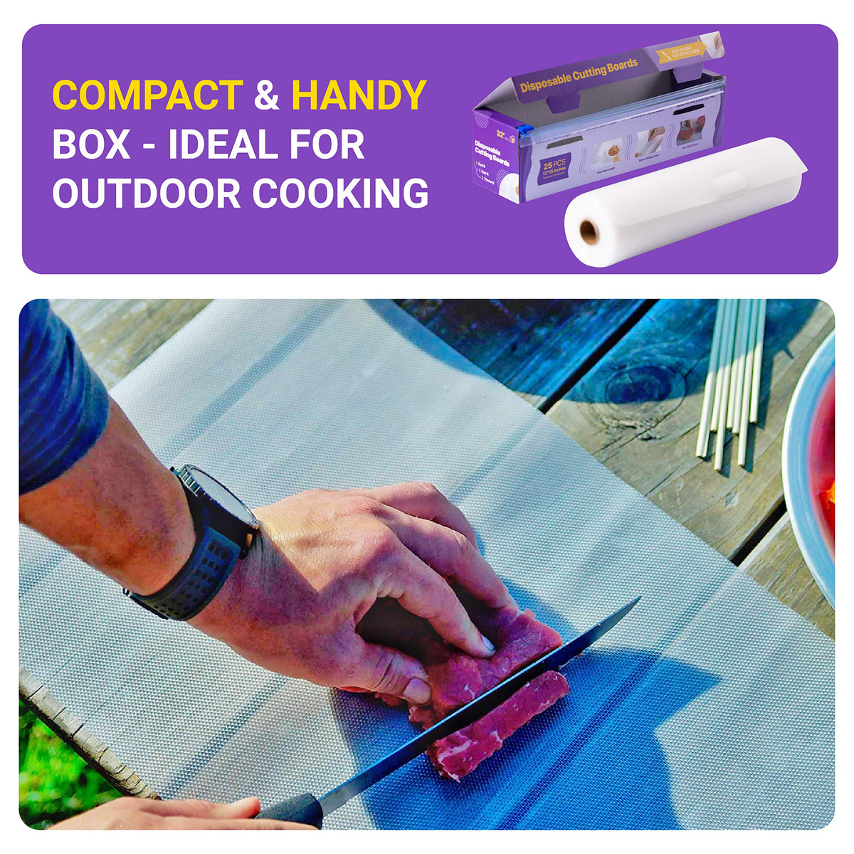 OutFormal ideal for outdoor BBQ and camping prep on the go.