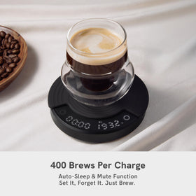 OutIn Claro scale tare function saving time before brewing.