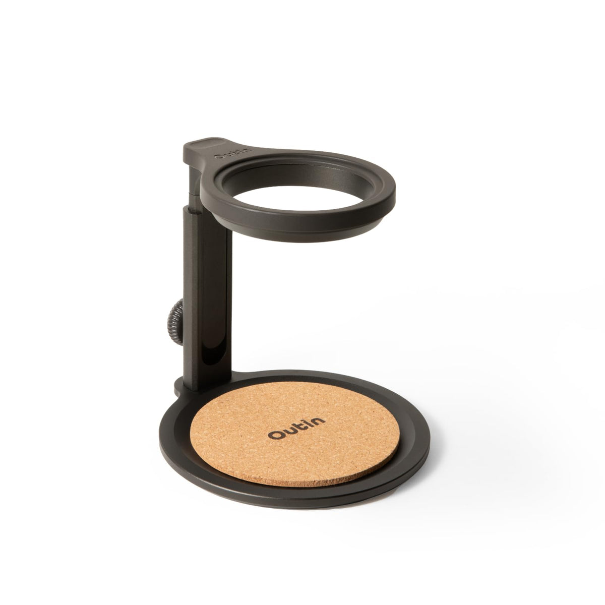 OutIn detachable universal coffee stand with cork pad offering stable pour-over setup