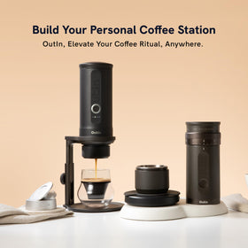 OutIn Nano accessories kit neatly organized for quick setup.