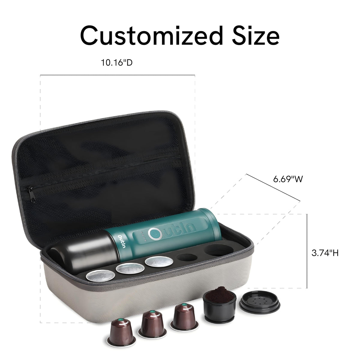 OutIn nano capsules pocket keeps capsules organized for quick brewing