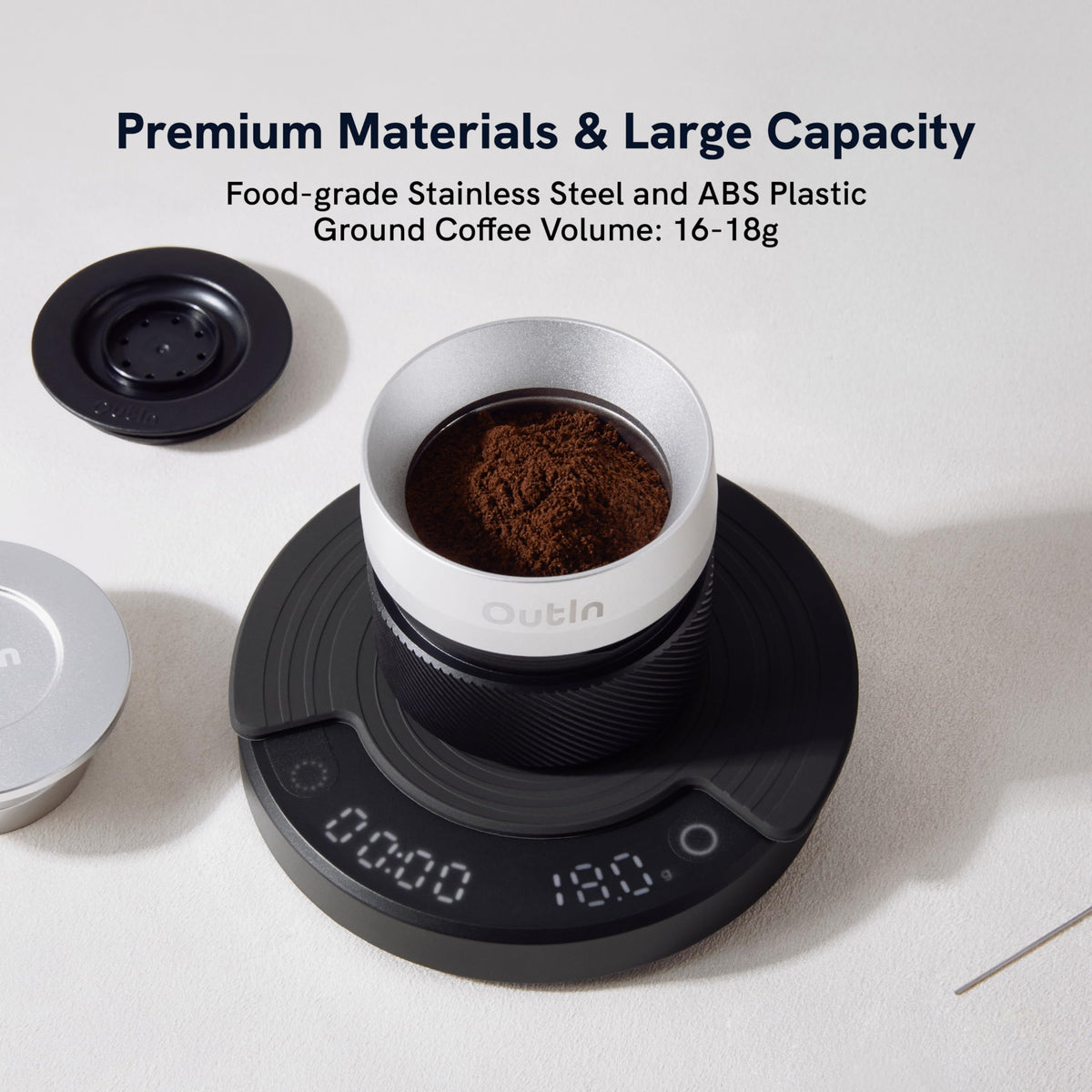 OutIn Nano stainless steel construction preserves flavor and durability.
