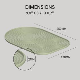 OutIn silicone mat anti-slip surface prevents cups from sliding and reduces vibration.
