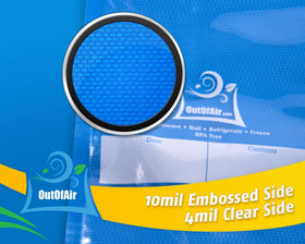 OutOfAir bags are microwave-safe and sous vide ready for flexible meal prep.