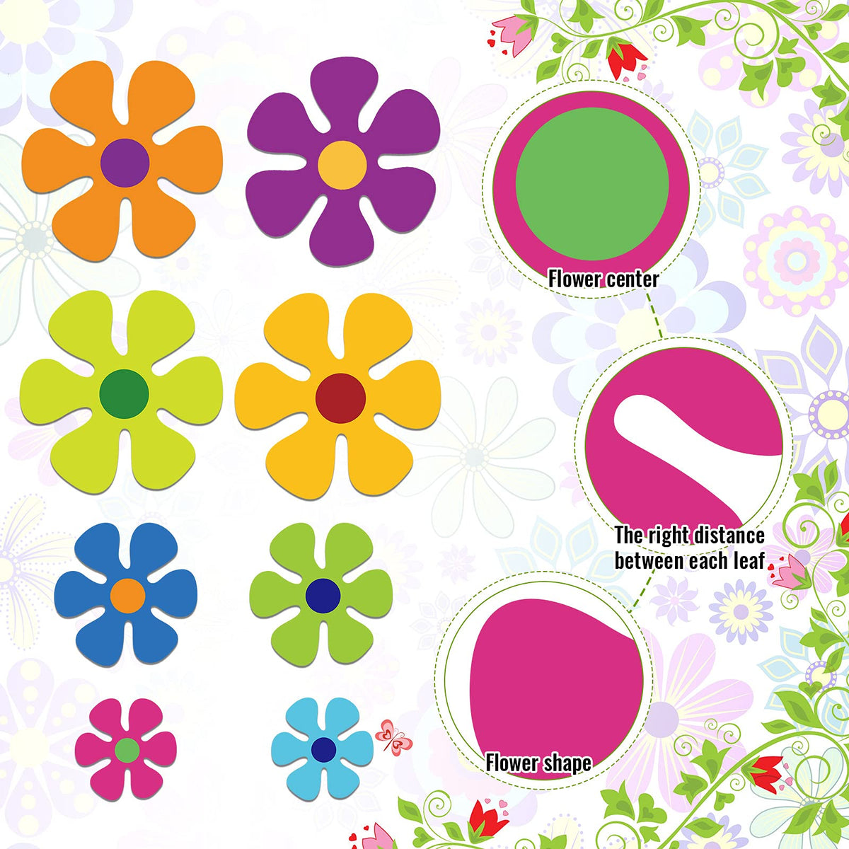 Outus PVC flower magnet, reusable fridge decor that resists sunlight