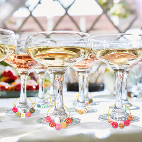 Outus DIY wine glass markers enhance party ambiance