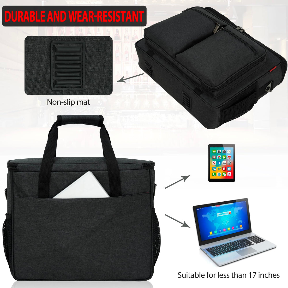 OUUTMEE bag front mesh pocket accessible for quick tools