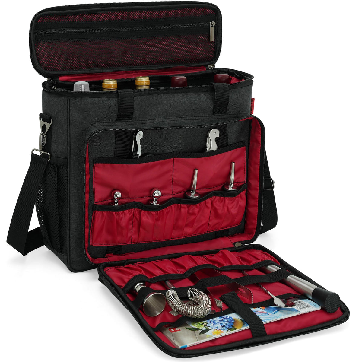 OUUTMEE bartender kit travel bag display for on-the-go mixing