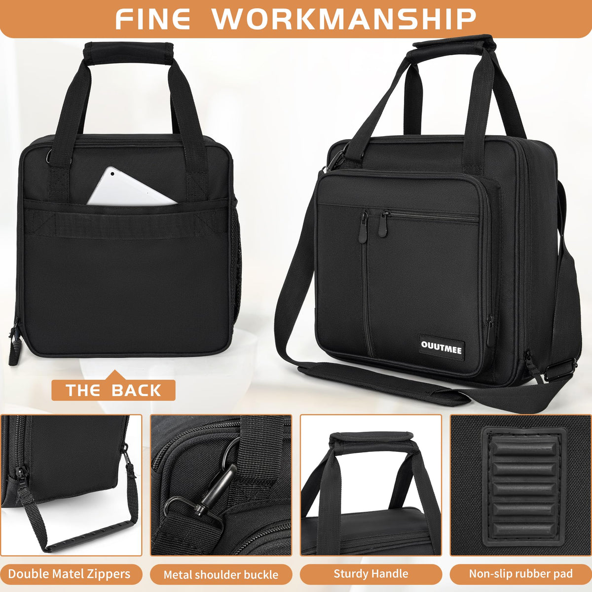 OUUTMEE bag front pockets keep pods and mugs neatly organized