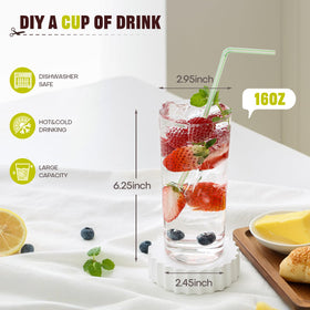 OUWO highball glasses cocktail mojito in use demonstrates versatile tall drinks.